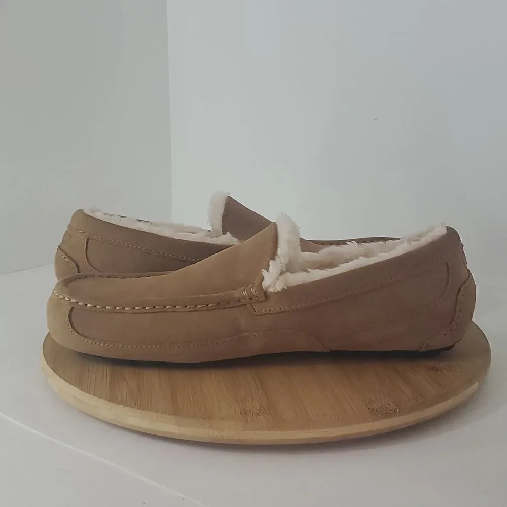 UGG Ascot Slipper Chestnut Suede Wool Comfort Loafer Men's US 12 New